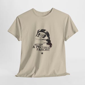 Koszulka Porco Rosso „Lepiej świnia niż faszysta” | Studio Ghibli Design zdjęcie 2