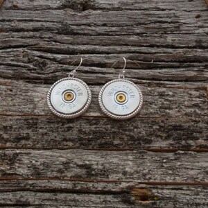 Shotgun Earrings-Winchester 12 Gauge Jewelry-12 Gauge Earrings-Winchester Dangle Earrrings-French Hooks-Dangle Shotgun Accessories