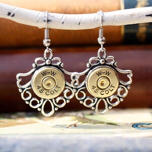Choice 45 Colt Bullet Earrings-Winchester 45 Colt Bullet Earrings-45 Colt Bullet Jewelry-WW 45 Colt Earrings-45 Colt Dangle Earrings