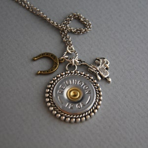 Bullet Jewelry-Shotgun Shell Necklace-Remington 12 Gauge Bullet Jewelry-Shotgun Accessories -Personalize-Charms -Ammo-Mixed Metals