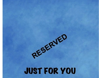 Reserved for Lisa