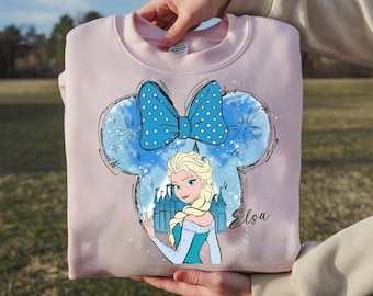 Disney Castle Frozen Elsa Princess Portrait Mickey Ears PNG,Magic Kingdom Disneyland Family Vacation Holiday Gift ( DIGITAL FILE)