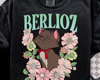 Disney Arisocats PNG, Retro Berliz Floral Digital Download, Cute Disney Cat Clipart, Cat Lover Design, Disneyland Family Trip Sublimation