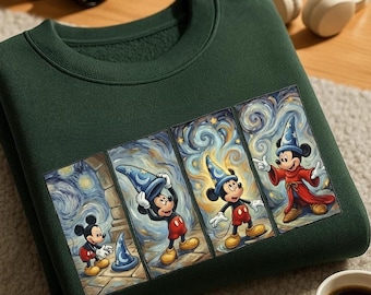 Walt Disney Fantasia Mickey Watercolor PNG Fantasia Mickey PNG Sorcerer Mickey Clipart Disneyland Family PNG Digital Download