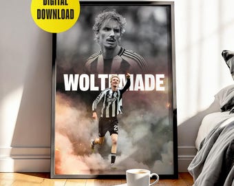 Nick Woltemade Football Poster: Newcastle United Football Art Print