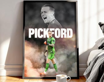 Jordan Pickford voetbalposter: Everton Football Art Print