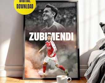 Voetbalposter Martín Zubimendi: Arsenal Football Art Print