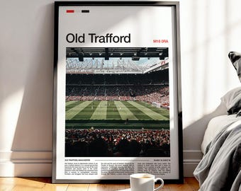 Old Trafford Football Poster: Manchester United Football Art Print