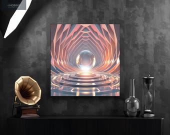Aura Mechanica Fine Art Edition: The Resonant Sphere – Aluminum Print