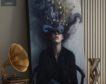 Nocturne in Bronze Canvas Art Print – Artwork of Elegant Mystery