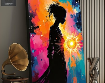 Vivid Soul Canvas Print: Modern Surrealism, Emotional Portrait