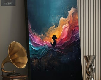 Abstract Woman Canvas Print: Modern Surrealist Portrait Art