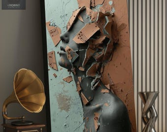 Surrealist Woman Canvas Print: Modern Fine Art Portrait