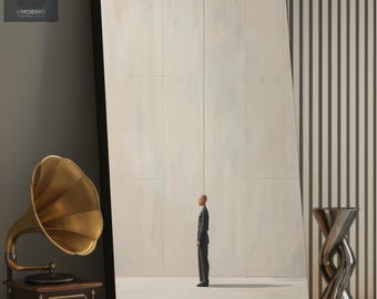 Noble Trace Art Canvas - Minimalist Human Witness Artwork - High-End Conceptual Design