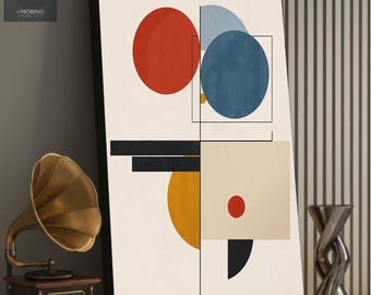 Minimalist Bauhaus Canvas Art - Geometric Abstract Design for Modern Spaces