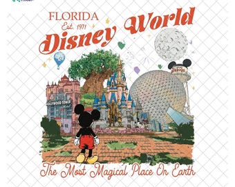 ウォルト・ディズニー・ワールド・フロリダ PNG、ヴィンテージ・ディズニー・トリップ・シャツ・デザイン、マジックキングダム・エプコット・ハリウッドスタジオ・キャッスル・ミッキー PNG Cricut ファイル
