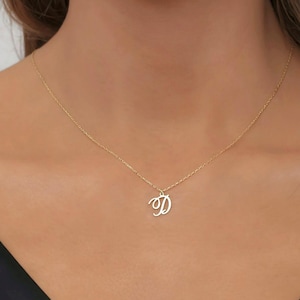 Custom Initial Necklace – Sterling Silver Letter Pendant, Dainty Personalized Letters Jewellery Gift for Her