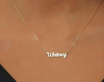 Signature Personalized Name Necklace – Custom 925 Sterling Silver Name Pendant, Timeless Jewellery Gift Women