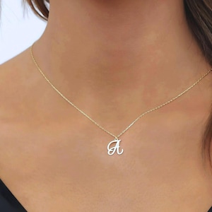 Personalisierte Initialien Halskette, Initial Schmuck, Geschenk für Sie oder Mutter Schmuck