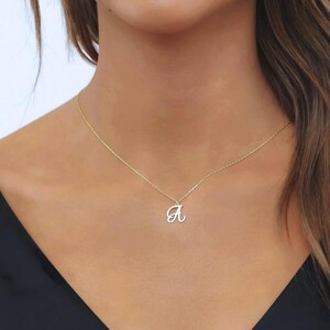 Personalized Signature Letter Necklace, Custom Script Initial Jewellery, Gift for Her or Mom Jewellery
