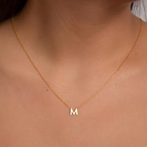Personalized Dainty Letter Necklace: Sterling Silver Minimalist Initial Jewellery, Christmas Day Gift for Her