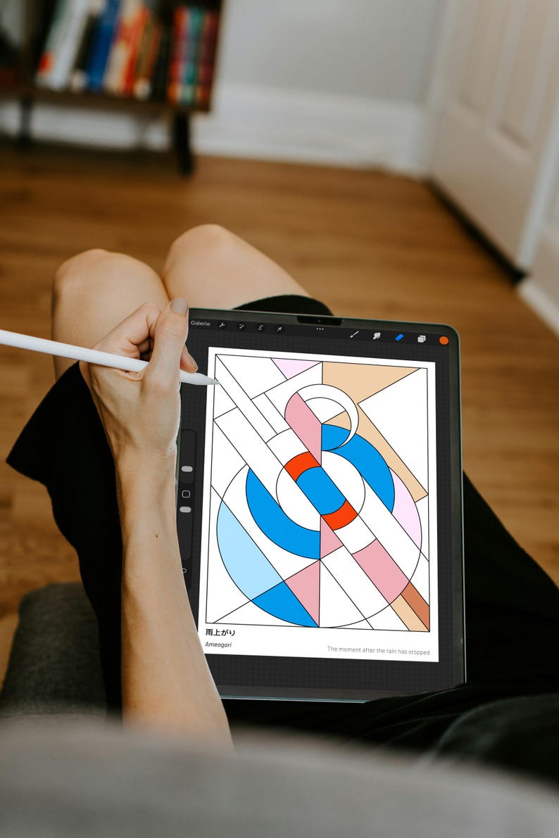 Modern Geometric Coloring Book – Printable Abstract Designs (PDF + PNG) image 3