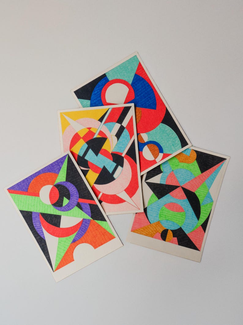 Modern Geometric Coloring Book – Printable Abstract Designs (PDF + PNG) image 4