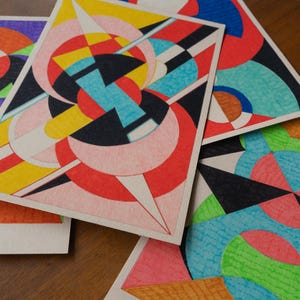 Modern Geometric Coloring Book – Printable Abstract Designs (PDF + PNG) image 5