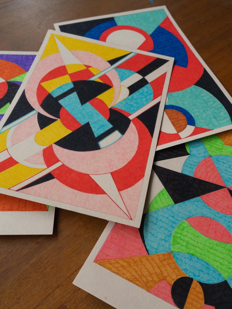 Modern Geometric Coloring Book – Printable Abstract Designs (PDF + PNG) image 5