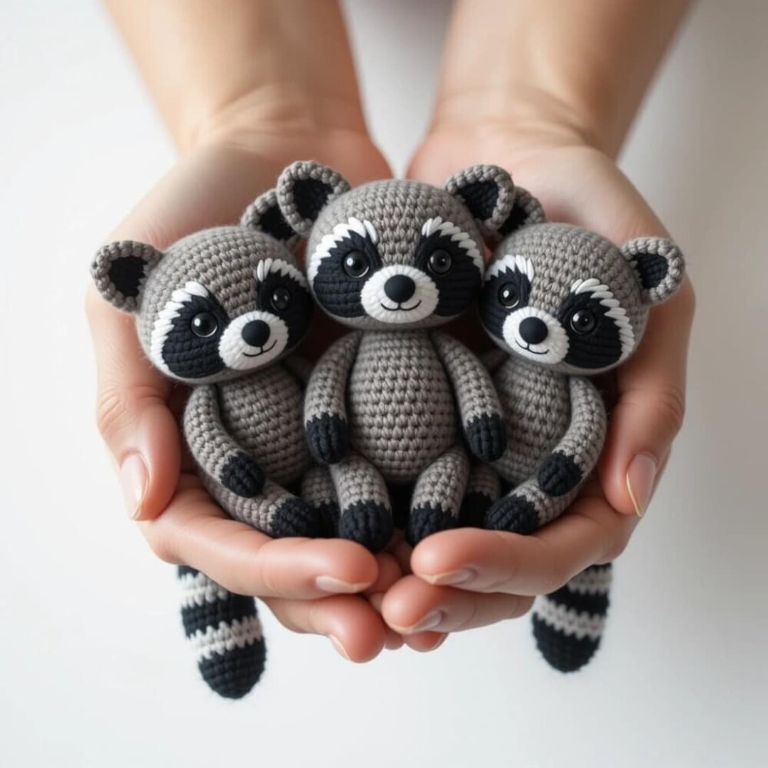 Raccoon Crochet Pattern, Cute Forest Animal Amigurumi PDF, English ...