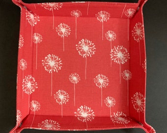 Collapsible Fabric Tray - Coral Dandelion