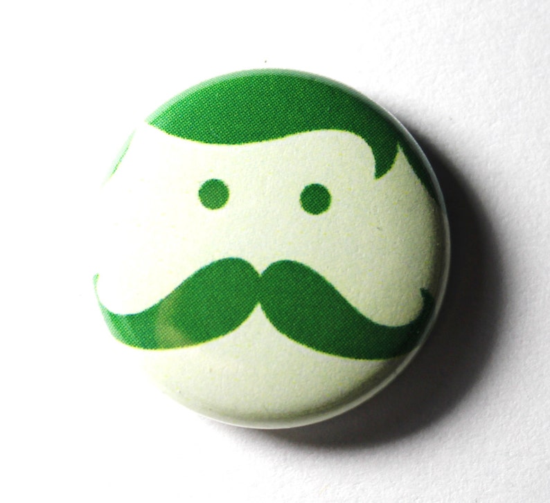 PIN or MAGNET : Mr. Mustache Button | Etsy