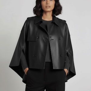 Leather poncho - Etsy 日本