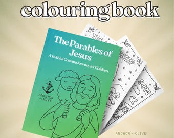 The Parables of Jesus Coloring Book | Christian Kids Printable | Bible Stories Coloring Pages | Sunday School Activity | Anchor + Olive