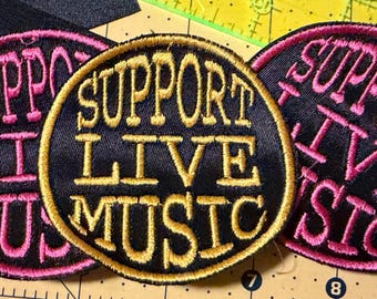 Support Live Music Embroidered Iron-on Patch