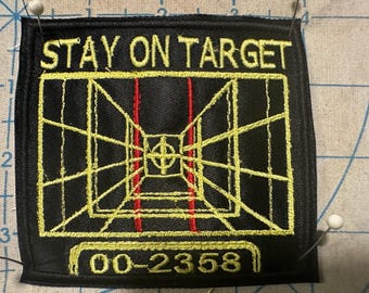 Stay On Target Patch – Star Wars Inspired Trench Run Targeting Display Embroidered Patch