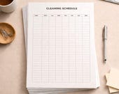 Cleaning Schedule Printable | Weekly Planner | Home Checklist | PDF Download