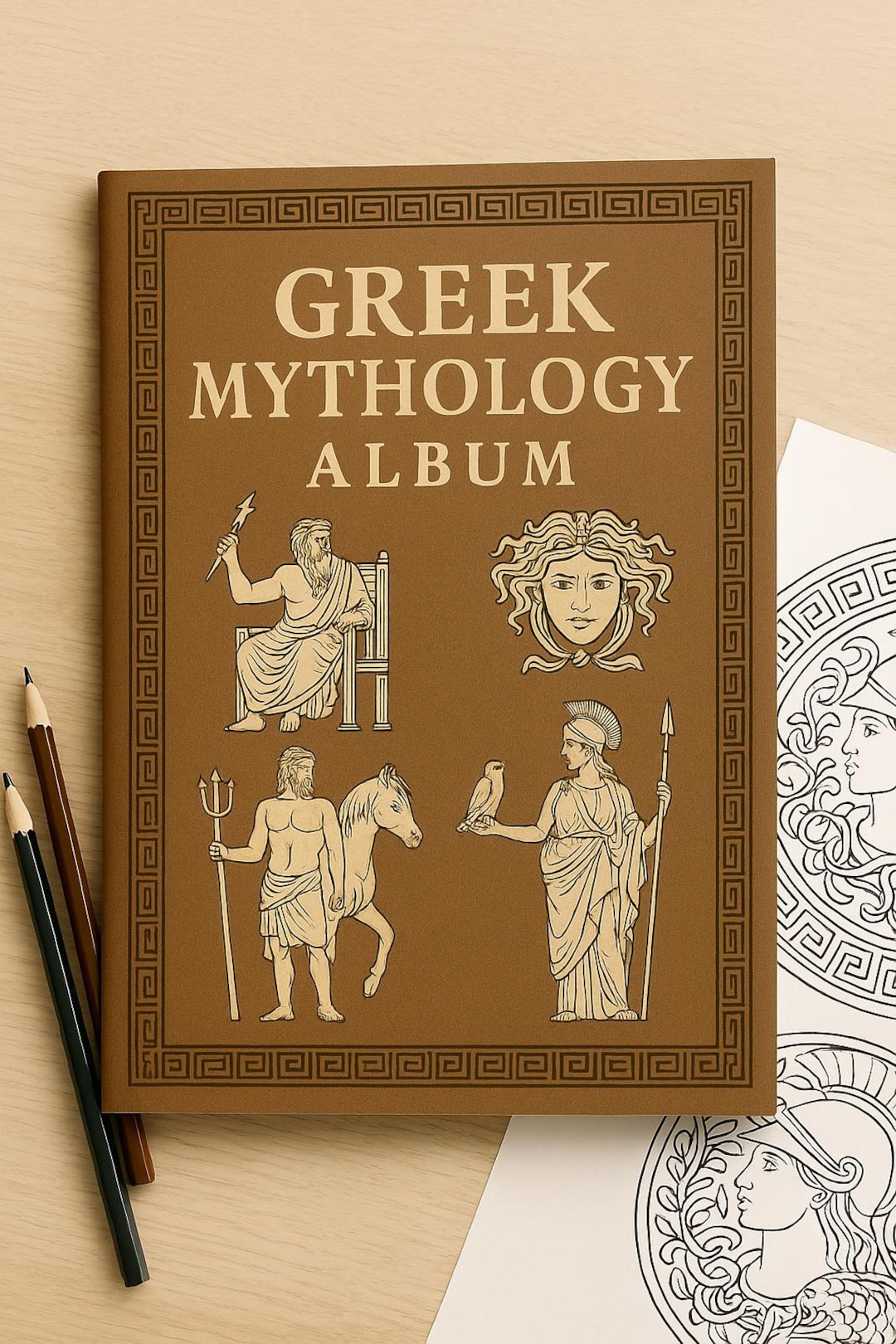 Greek Mythology Coloring Book for Adults – 30 Pages – Ancient Gods ...