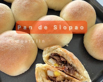 1 Dozen Pan de Siopao, Siopao, Pandesal, Filipino Steamed Pork Bun, Pork Buns, Asado Siopao, Filipino bread