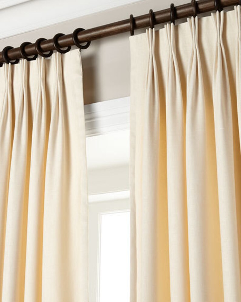 French Pleat Panelspinch Pleat Draperies Window Treatments Etsy