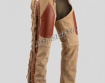 Handmade Suede Leather Chaps: Western Horse Riding Pants