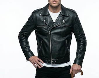 Negan Black Leather Biker Jacket Cosplay Costume Walking Dead Style Long Coat Jeffrey Morgan Cosplay Jacket Walking Dead Leather Jacket