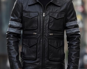 バイオハザード6 レオン・S・ケネディ レザージャケット、ブラック