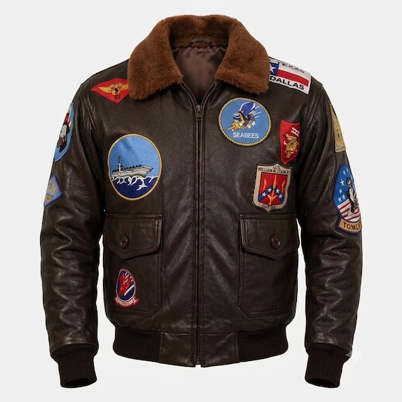 Tom Cruise Top Gun Pete Maverick Brown Genuine Cowhide Leather