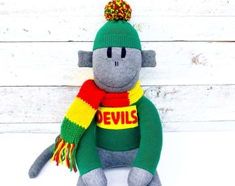 Footy Sock Monkey - Tassie Devil - *READY TO SHIP*