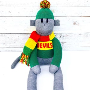 Footy Sock Monkey - Tassie Devil - *READY TO SHIP*