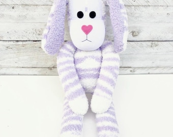 Bessie the Sock Bunny - Easter (bunny soft toy, softie, sock softie, sock monkey, soft toy, sock rabbit, rabbit soft toy) READY TO SHIP