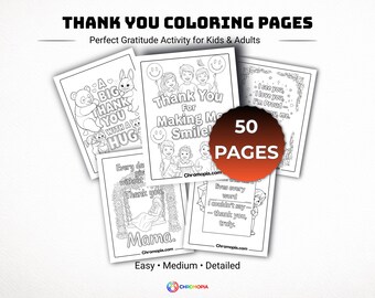 Thank You Coloring Pages Printable PDF – 50 Gratitude and Appreciation Designs for Kids & Adults