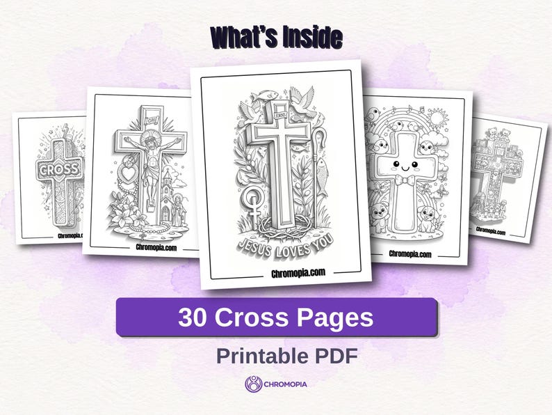 Printable Cross Cross Coloring Pages for Kids | Printable Christian Faith Christmas ...