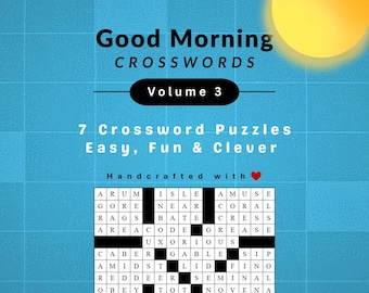 簡単クロスワードパズルブック | すぐに印刷できるPDFファイル | グッドモーニングクロスワード Vol. 3